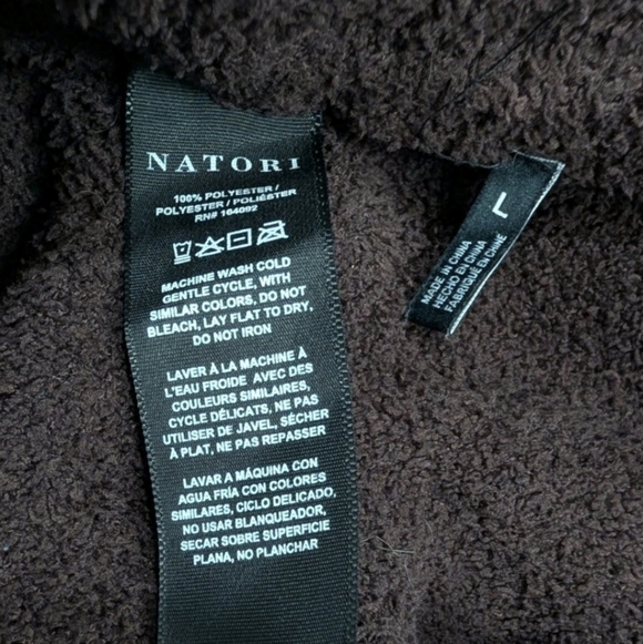 Natori Akio Cheniile Jogger Pants Mens L Brown Cozy Lounge Cabincore #1111 - Picture 9 of 11